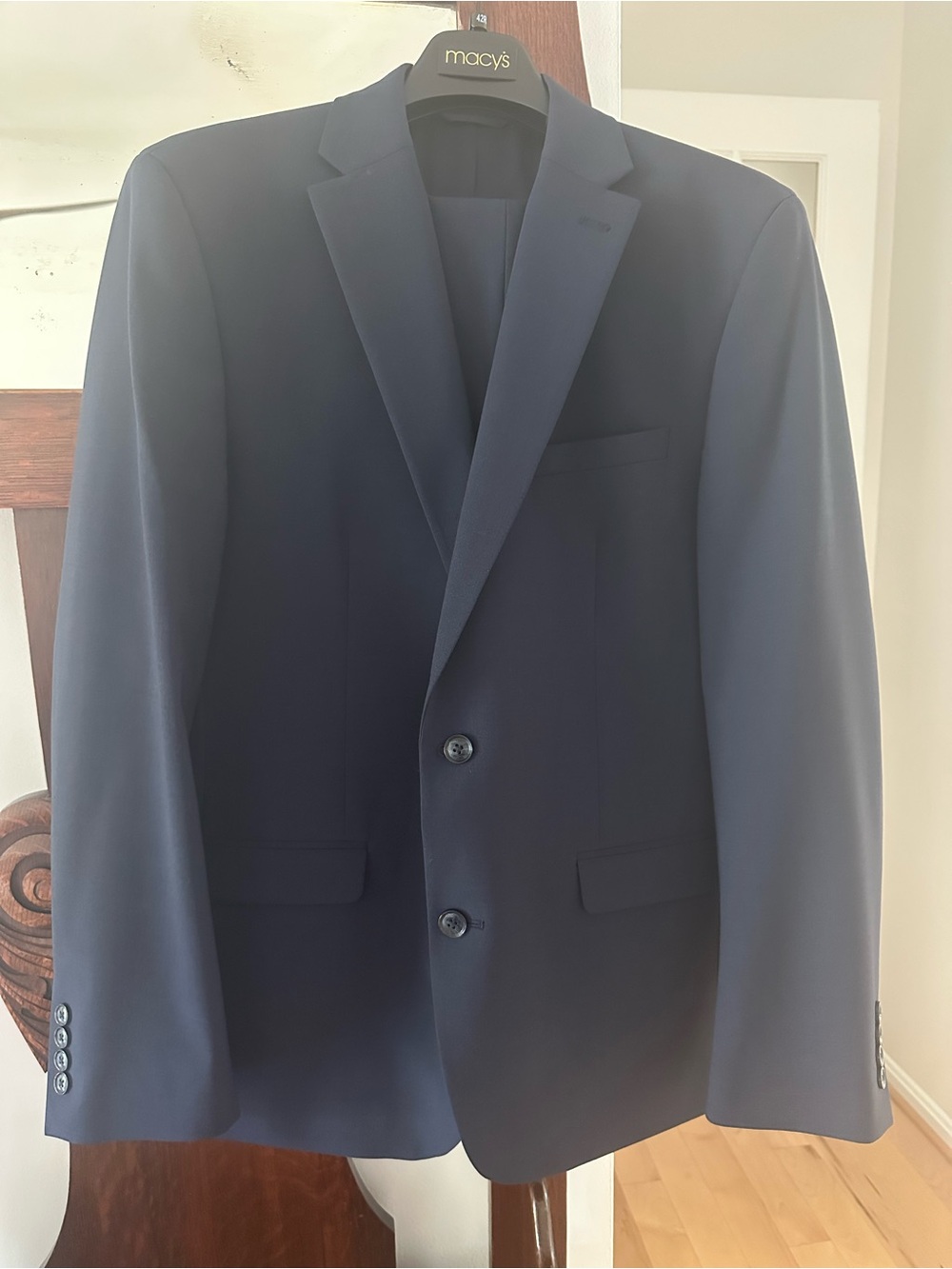 Bar III Navy Blue Two-Button Blazer
